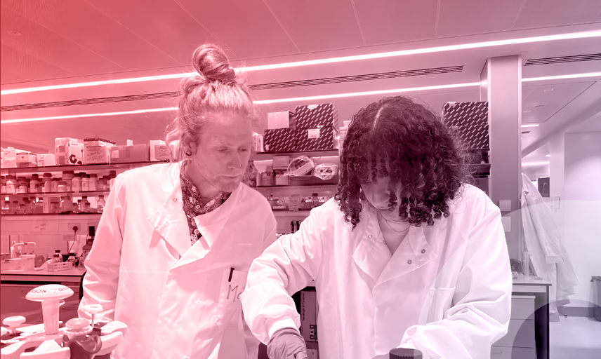 Two scientists working in a Kavli Lab environment.