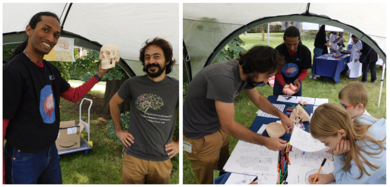 Kavli Researchers Hugo and Ajantha at the event.